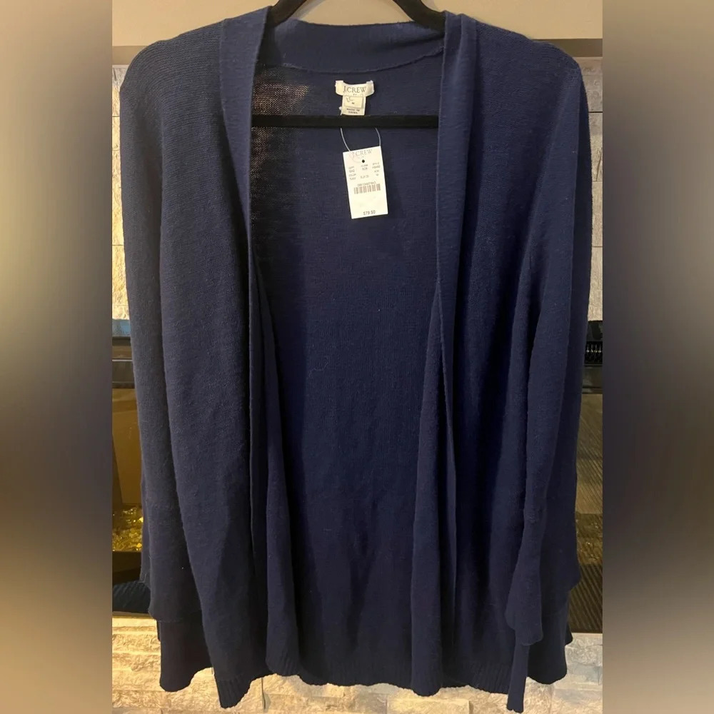 J Crew Medium oversized navy cardigan NWT